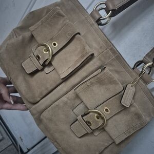Tan Suede Coach Bag (Sold On Another App)